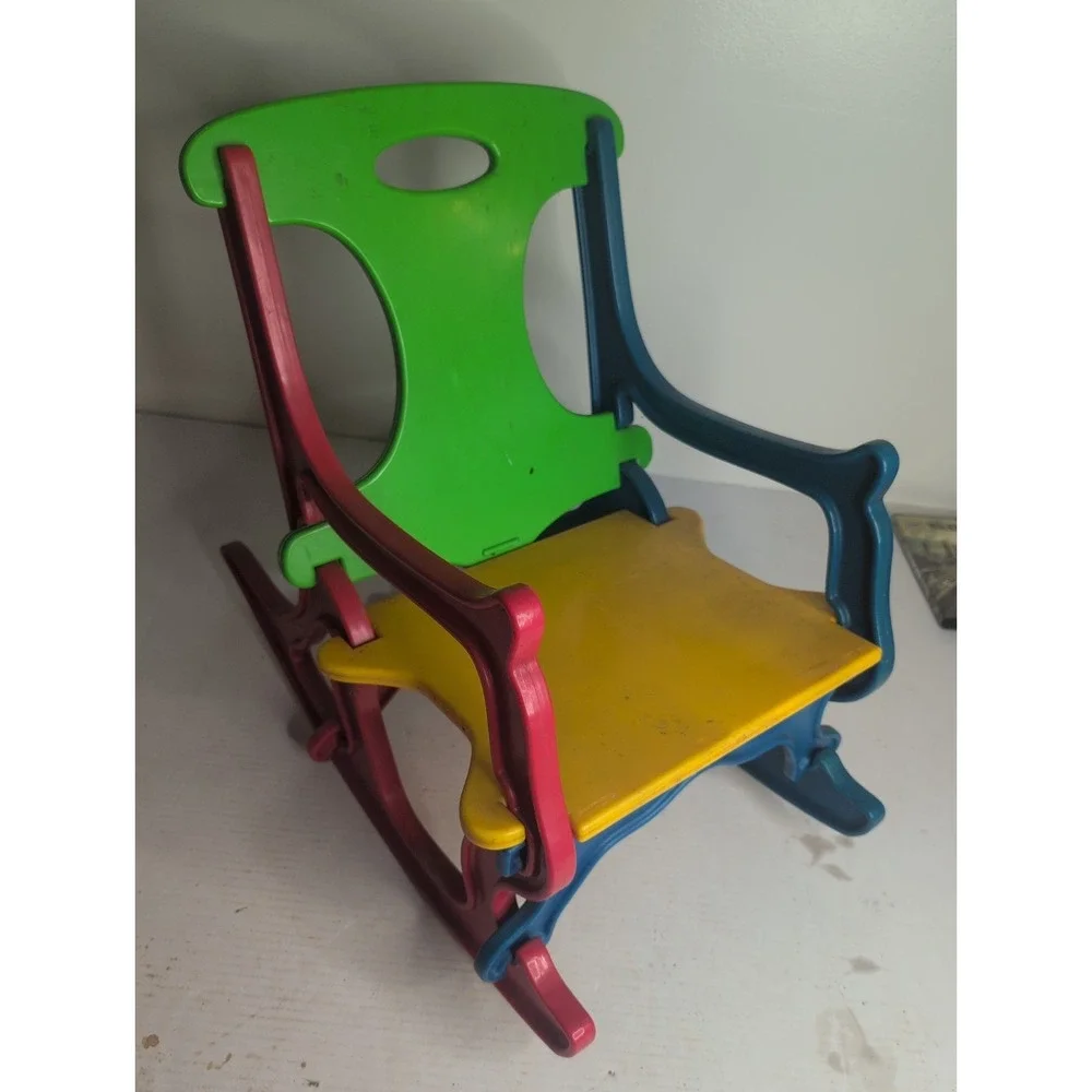 RARE Vintage RLS Puzzle Piece Children's Rocking Chair 19